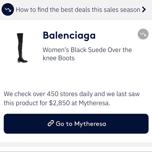 BALENCIAGA Suede Round-Toe Thigh-High Boot tieland - Picture 8 of 8